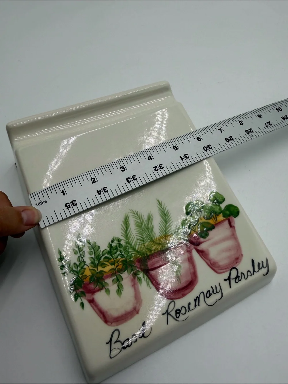 VTG Ceramic Dry Erase Message Board Clay Collections Herb Garden Plants Flowers